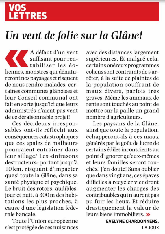 Un vent de folie sur la Glâne